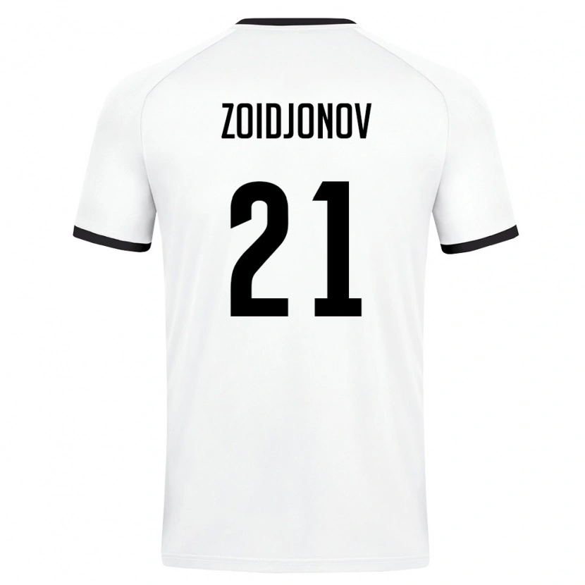Danxen Dámské Uzbekistán Abdulboriy Zoidjonov #21 Bílá Tmavě Zelená Daleko Hráčské Dresy 26-28 Dres