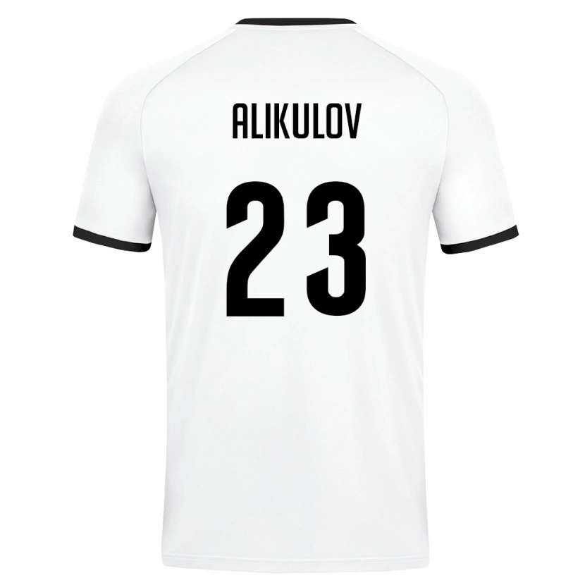 Danxen Dámské Uzbekistán Khusniddin Alikulov #23 Bílá Tmavě Zelená Daleko Hráčské Dresy 26-28 Dres