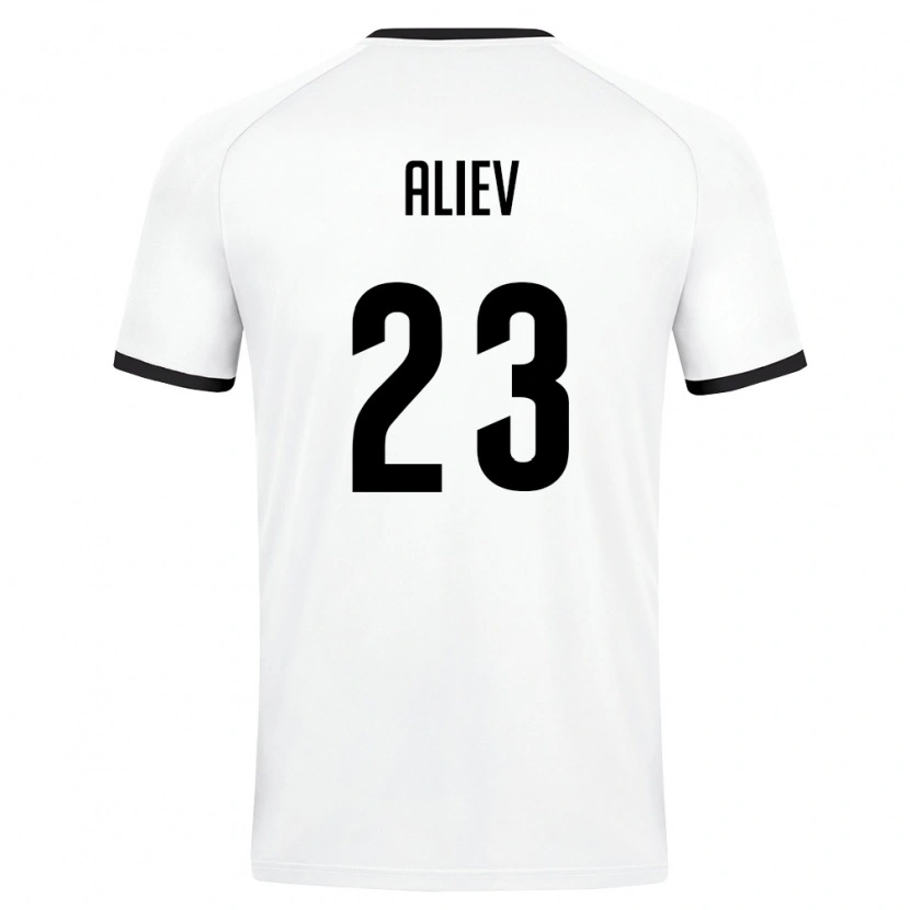 Danxen Dámské Uzbekistán Asilbek Aliev #23 Bílá Tmavě Zelená Daleko Hráčské Dresy 26-28 Dres