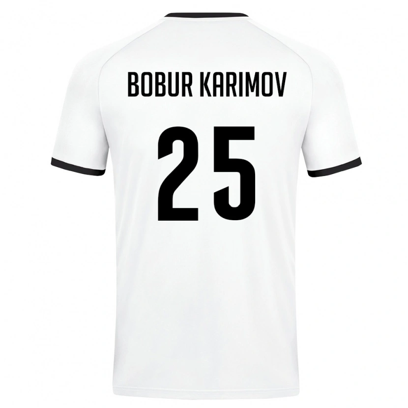 Danxen Dámské Uzbekistán Mukhammad-Bobur Karimov #25 Bílá Tmavě Zelená Daleko Hráčské Dresy 26-28 Dres