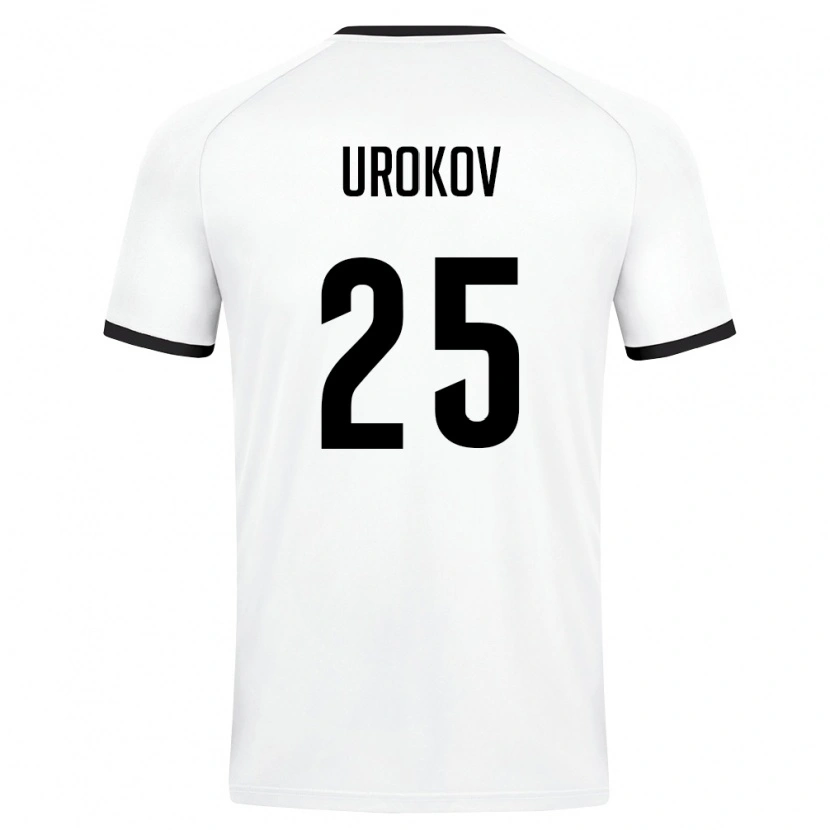 Danxen Dámské Uzbekistán Mukhammadali Urokov #25 Bílá Tmavě Zelená Daleko Hráčské Dresy 26-28 Dres