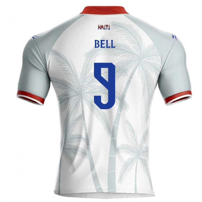 Danxen Dámské Haiti Karl Bell #9 Bílá Červená Šedá Daleko Hráčské Dresy 26-28 Dres