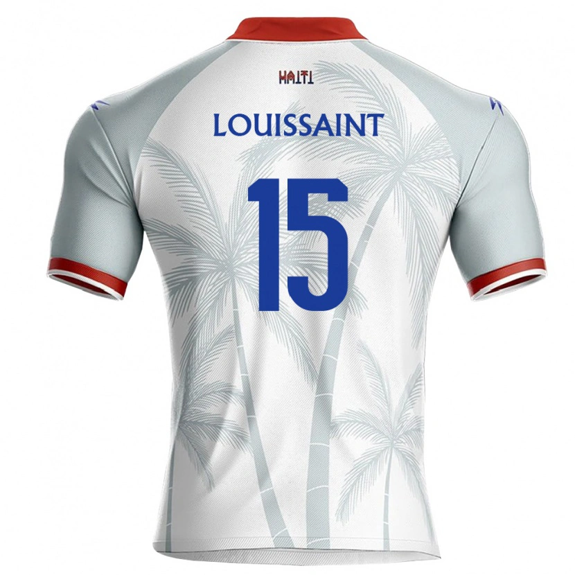 Danxen Dámské Haiti Rhode Louissaint #15 Bílá Červená Šedá Daleko Hráčské Dresy 26-28 Dres