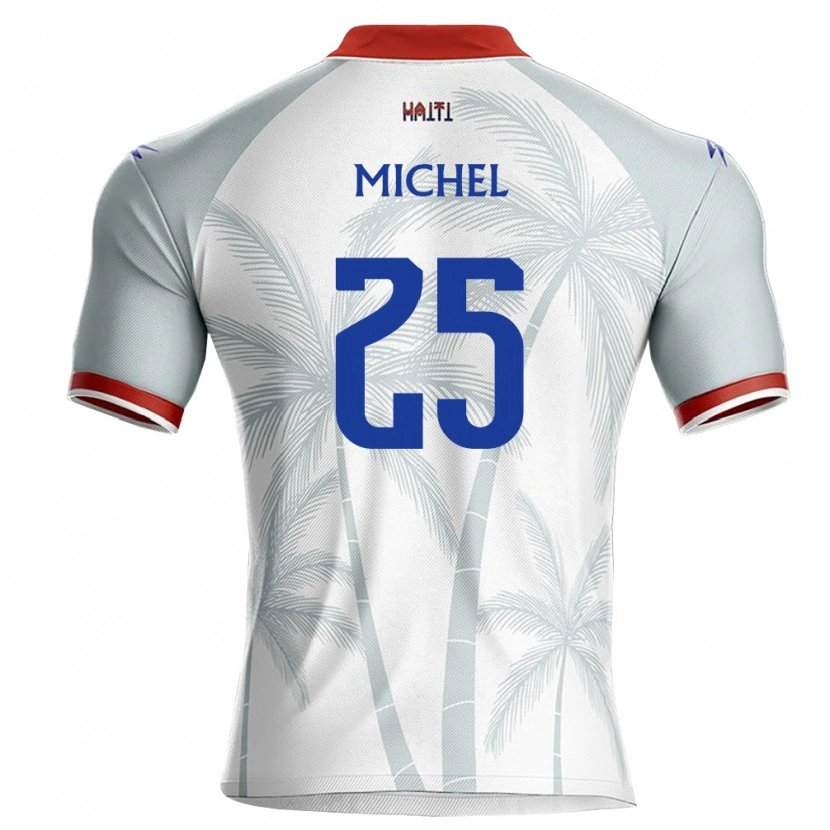 Danxen Dámské Haiti Téo James Michel #25 Bílá Červená Šedá Daleko Hráčské Dresy 26-28 Dres