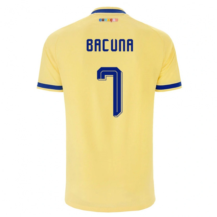 Danxen Dámské Curaçao Juninho Bacuna #7 Žlutá Námořnická Růžová Daleko Hráčské Dresy 26-28 Dres