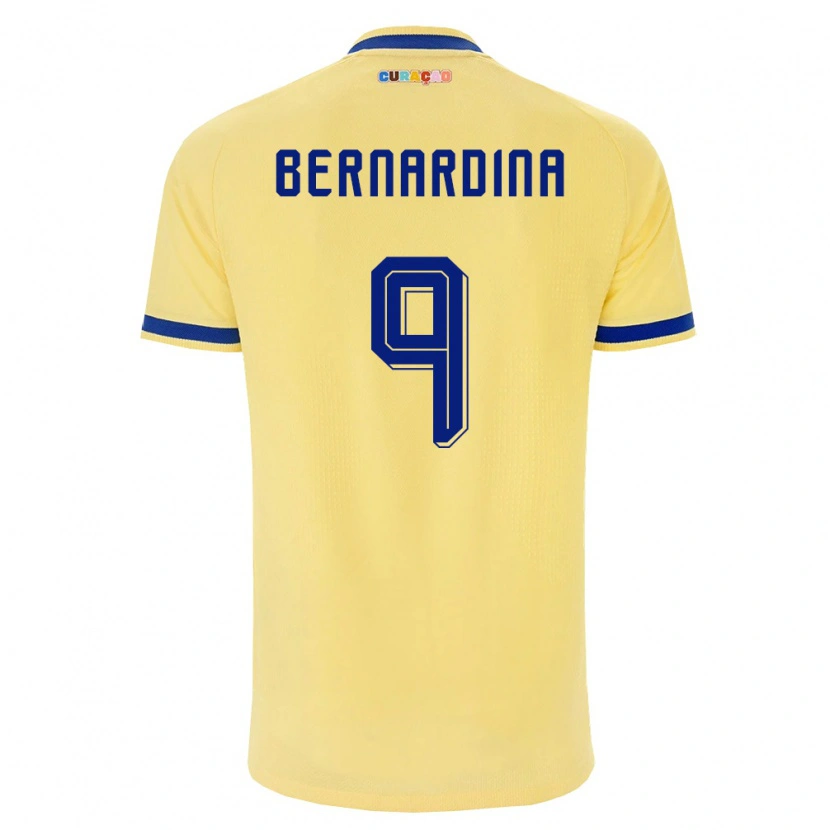 Danxen Dámské Curaçao Damiënthly Bernardina #9 Žlutá Námořnická Růžová Daleko Hráčské Dresy 26-28 Dres