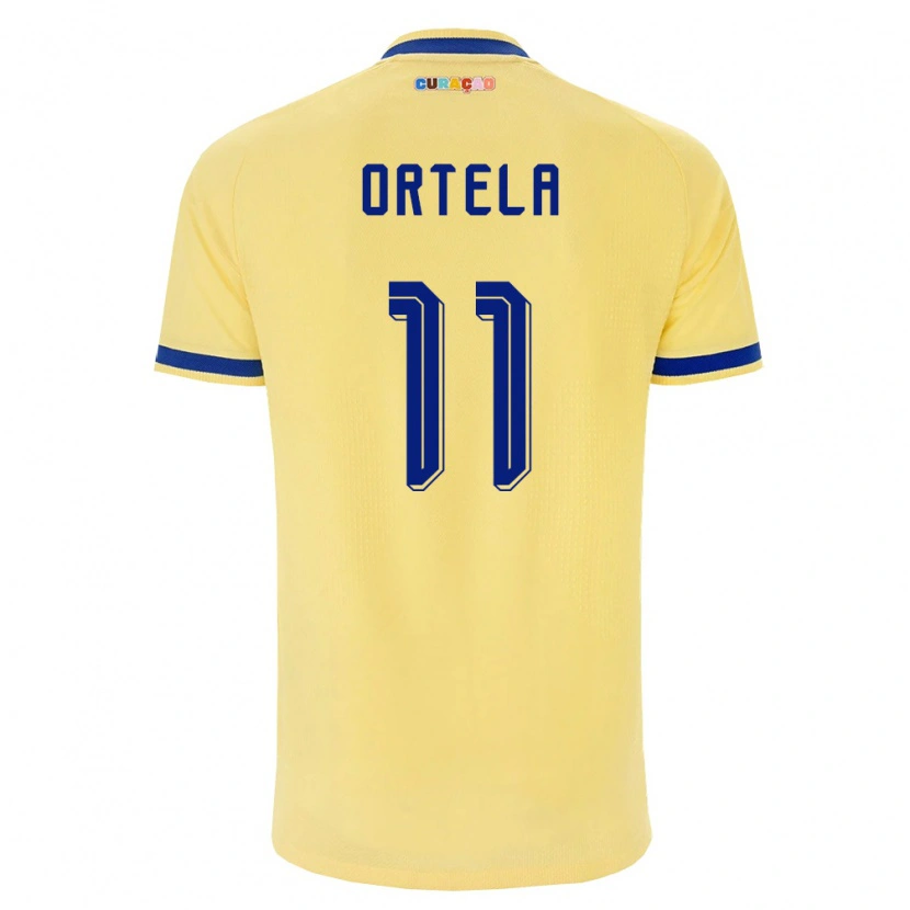 Danxen Dámské Curaçao Jerremy Ortela #11 Žlutá Námořnická Růžová Daleko Hráčské Dresy 26-28 Dres