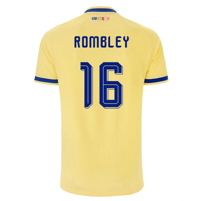 Danxen Dámské Curaçao Shermayn Rombley #16 Žlutá Námořnická Růžová Daleko Hráčské Dresy 26-28 Dres