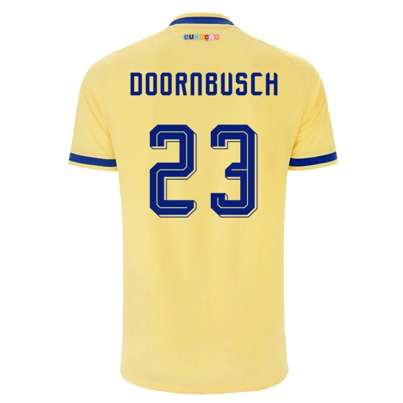 Danxen Dámské Curaçao Trevor Doornbusch #23 Žlutá Námořnická Růžová Daleko Hráčské Dresy 26-28 Dres