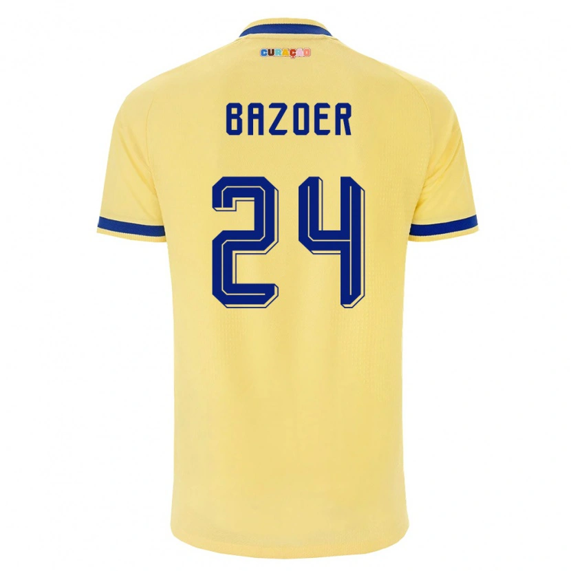 Danxen Dámské Curaçao Riechedly Bazoer #24 Žlutá Námořnická Růžová Daleko Hráčské Dresy 26-28 Dres