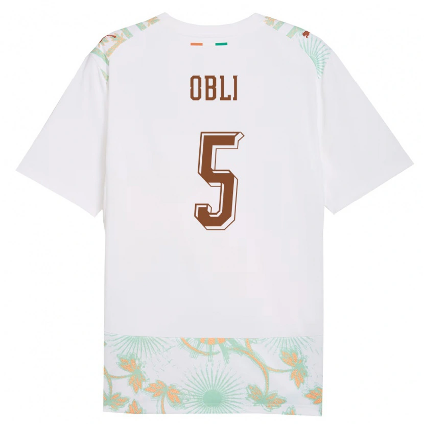 Danxen Dámské Pobřeží Slonoviny Kouame Obli #5 Bílá Oranžová Zelená Daleko Hráčské Dresy 26-28 Dres