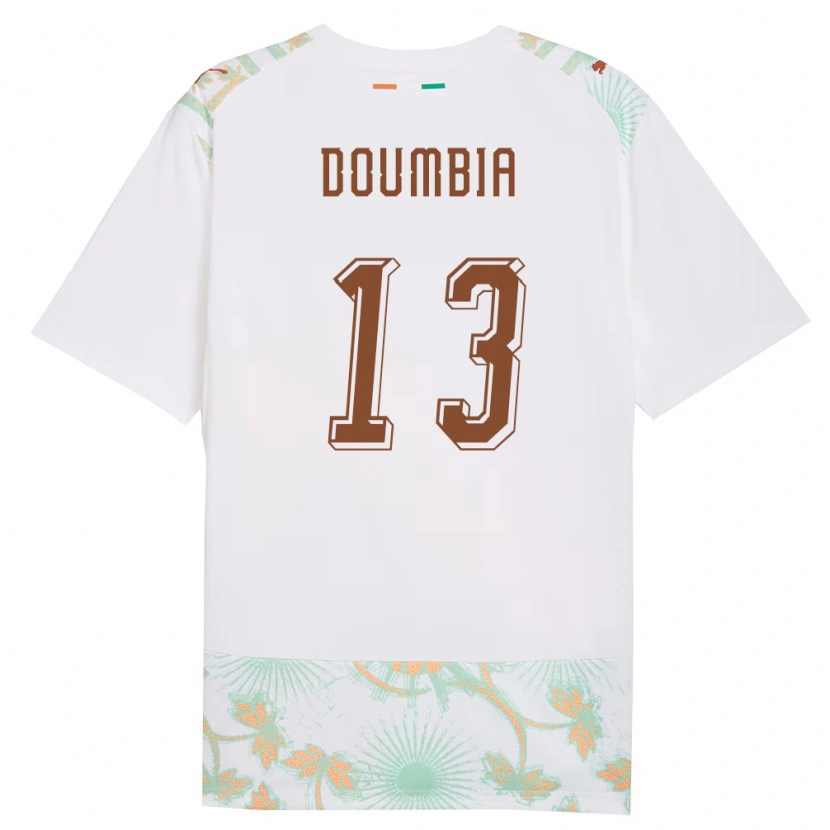 Danxen Dámské Pobřeží Slonoviny Vaboue Doumbia #13 Bílá Oranžová Zelená Daleko Hráčské Dresy 26-28 Dres