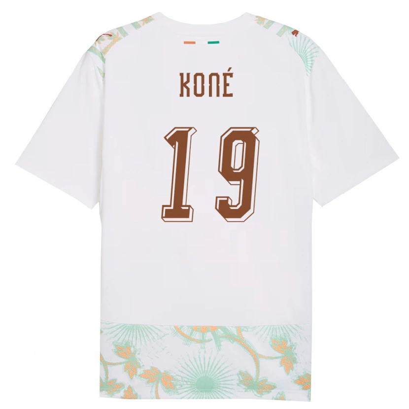 Danxen Dámské Pobřeží Slonoviny Alassane Koné #19 Bílá Oranžová Zelená Daleko Hráčské Dresy 26-28 Dres
