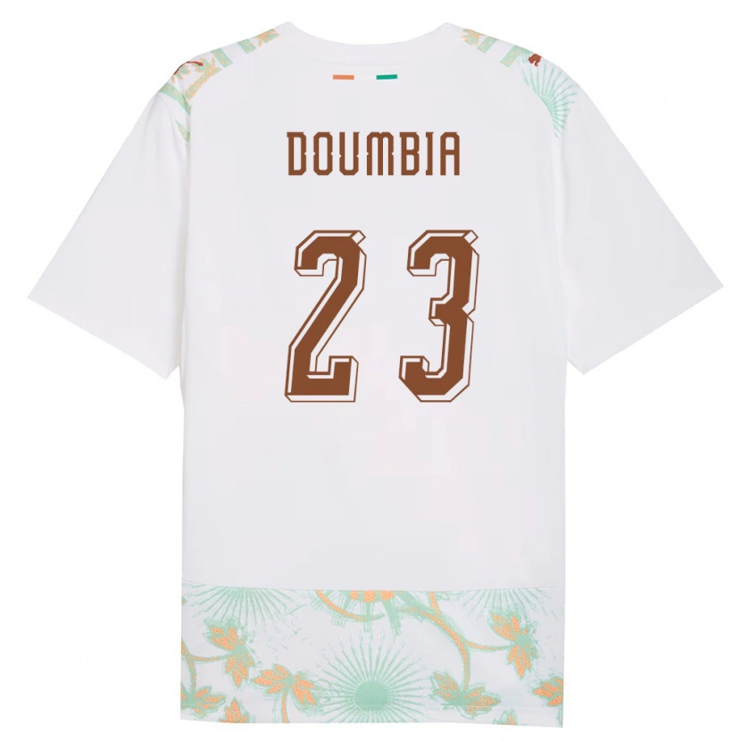 Danxen Dámské Pobřeží Slonoviny Aboubacar Doumbia #23 Bílá Oranžová Zelená Daleko Hráčské Dresy 26-28 Dres