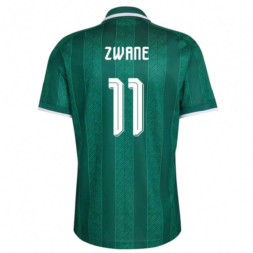 Danxen Dámské Jihoafrická Republika Themba Zwane #11 Zelená Bílá Zlatá Daleko Hráčské Dresy 26-28 Dres