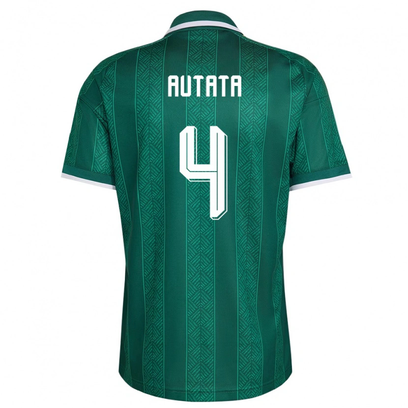 Danxen Dámské Jihoafrická Republika Patrick Autata #4 Zelená Bílá Zlatá Daleko Hráčské Dresy 26-28 Dres