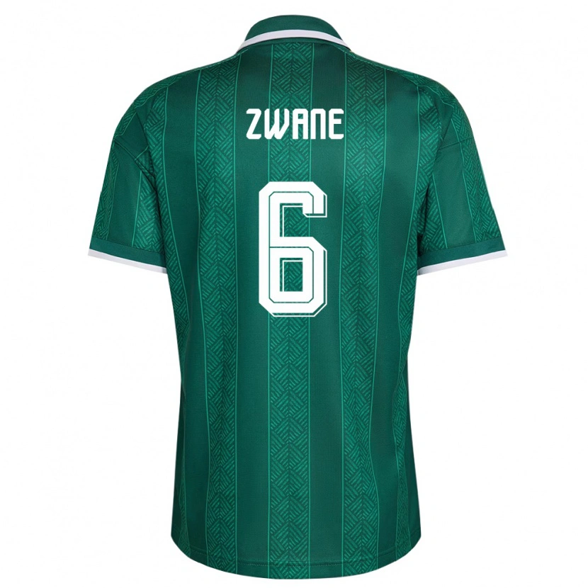 Danxen Dámské Jihoafrická Republika Samkelo Zwane #6 Zelená Bílá Zlatá Daleko Hráčské Dresy 26-28 Dres