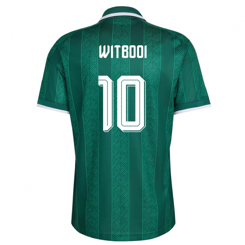 Danxen Dámské Jihoafrická Republika Emile Witbooi #10 Zelená Bílá Zlatá Daleko Hráčské Dresy 26-28 Dres