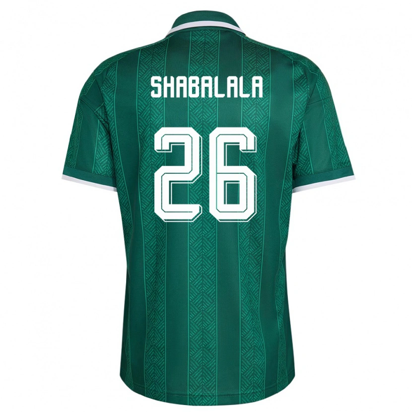 Danxen Dámské Jihoafrická Republika Mduduzi Shabalala #26 Zelená Bílá Zlatá Daleko Hráčské Dresy 26-28 Dres