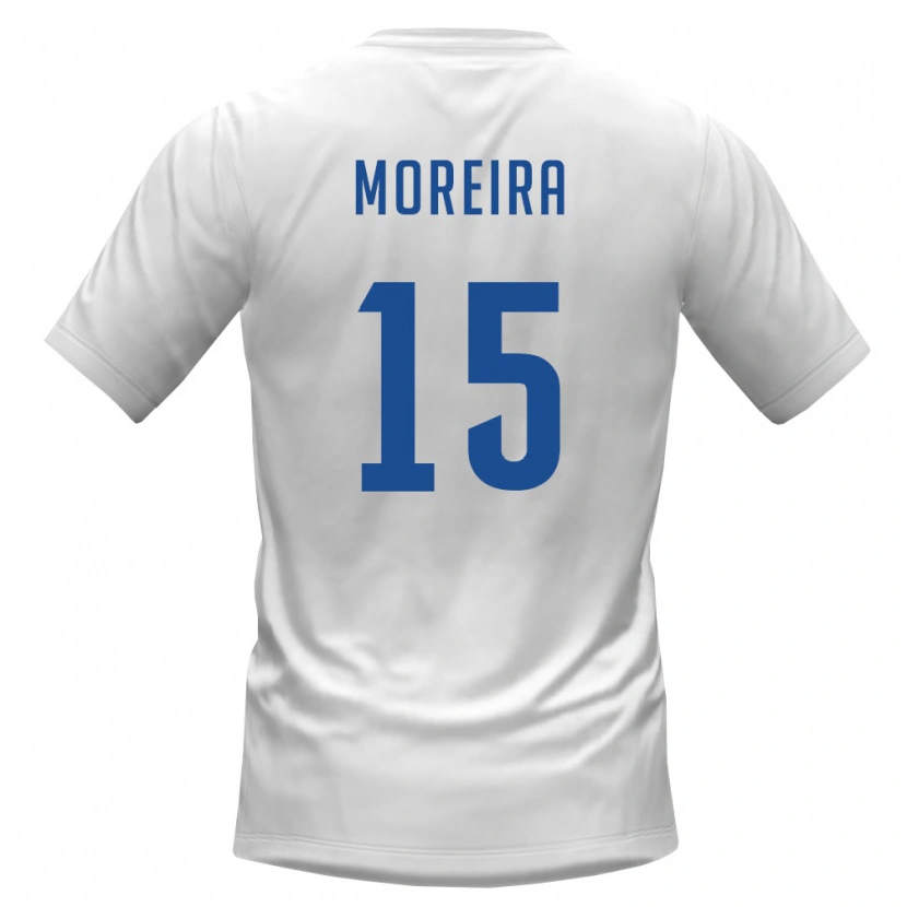 Danxen Dámské Kapverdy David Moreira #15 Bílá Vínová Daleko Hráčské Dresy 26-28 Dres