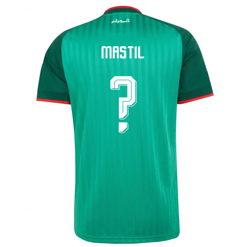 Danxen Dámské Alžírsko Melvin Mastil #0 Zelená Červená Bílá Daleko Hráčské Dresy 26-28 Dres