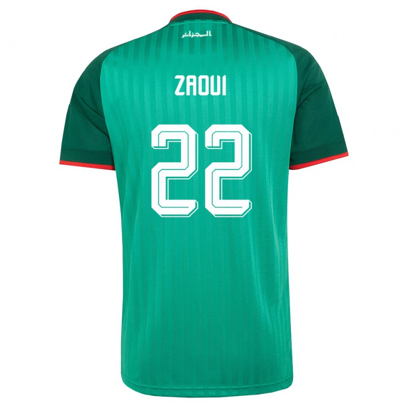 Danxen Dámské Alžírsko Abderrahmane Zaoui #22 Zelená Červená Bílá Daleko Hráčské Dresy 26-28 Dres