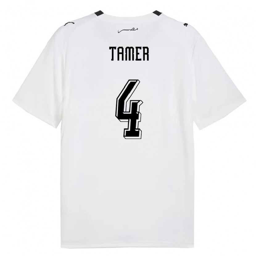 Danxen Dámské Egypt Yassin Tamer #4 Bílá Šedá Černá Daleko Hráčské Dresy 26-28 Dres