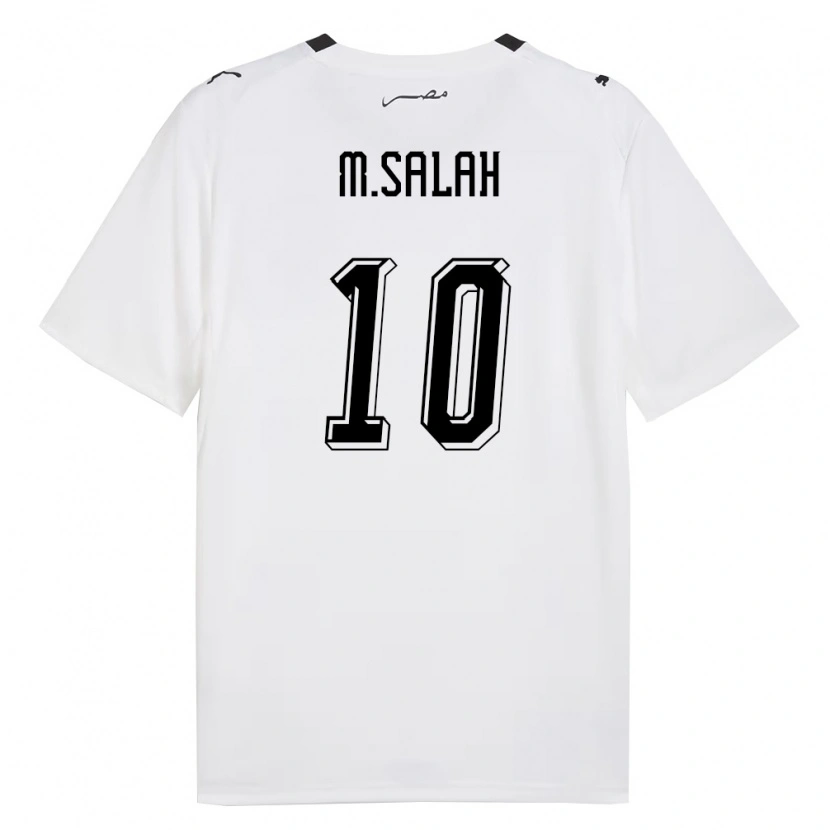 Danxen Dámské Egypt Mohamed Salah #10 Bílá Šedá Černá Daleko Hráčské Dresy 26-28 Dres