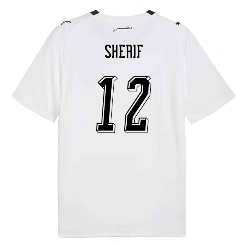 Danxen Dámské Egypt Moamen Sherif #12 Bílá Šedá Černá Daleko Hráčské Dresy 26-28 Dres