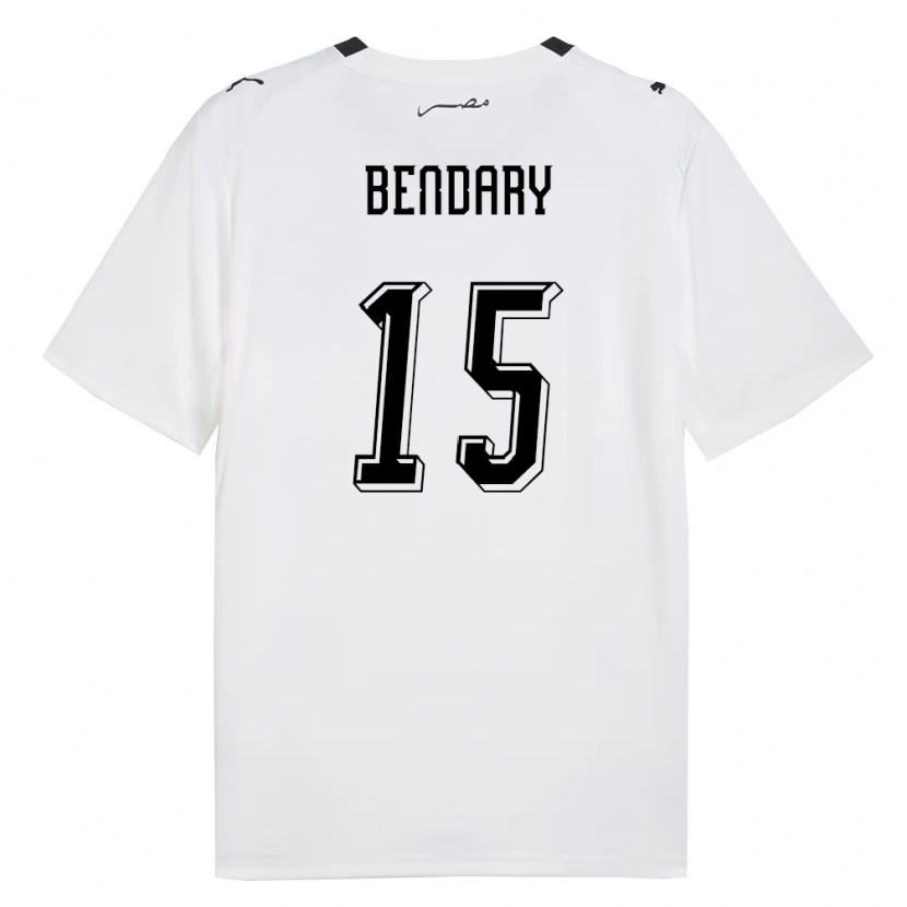 Danxen Dámské Egypt Mohamed Bendary #15 Bílá Šedá Černá Daleko Hráčské Dresy 26-28 Dres