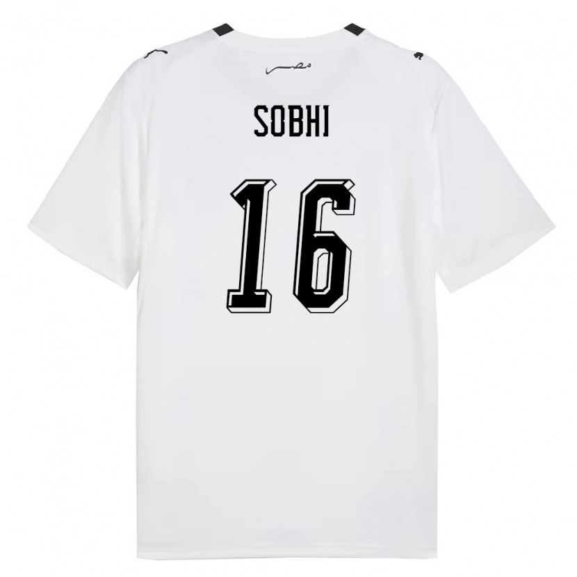 Danxen Dámské Egypt Mohamed Sobhi #16 Bílá Šedá Černá Daleko Hráčské Dresy 26-28 Dres