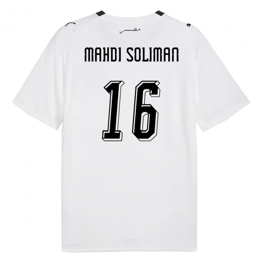 Danxen Dámské Egypt El Mahdi Soliman #16 Bílá Šedá Černá Daleko Hráčské Dresy 26-28 Dres