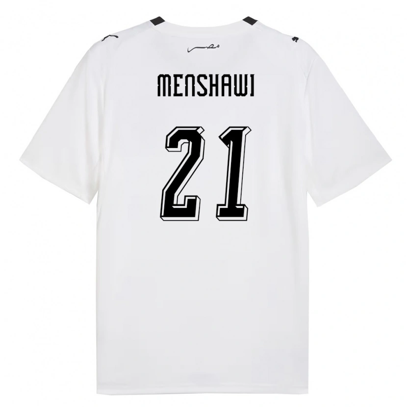 Danxen Dámské Egypt Ahmed Menshawi #21 Bílá Šedá Černá Daleko Hráčské Dresy 26-28 Dres