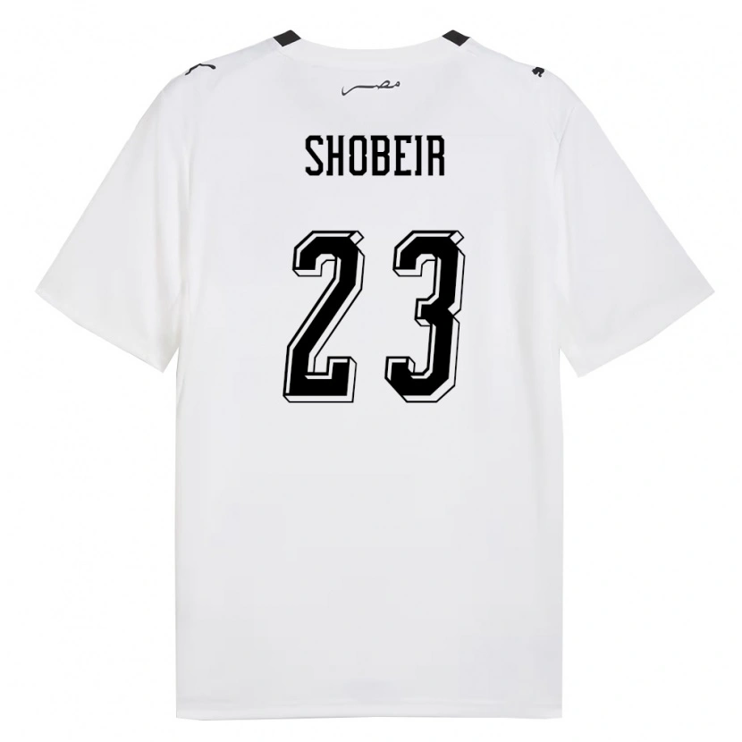 Danxen Dámské Egypt Oufa Shobeir #23 Bílá Šedá Černá Daleko Hráčské Dresy 26-28 Dres