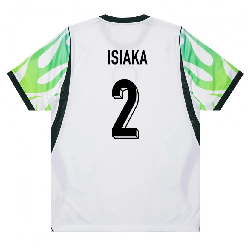 Danxen Dámské Nigérie Taiye Isiaka #2 Bílá Zelená Daleko Hráčské Dresy 26-28 Dres