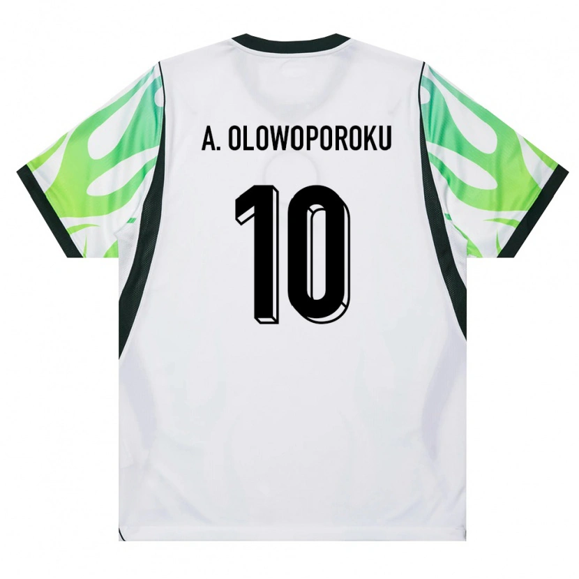 Danxen Dámské Nigérie Ifeoluwa Adewale Olowoporoku #10 Bílá Zelená Daleko Hráčské Dresy 26-28 Dres