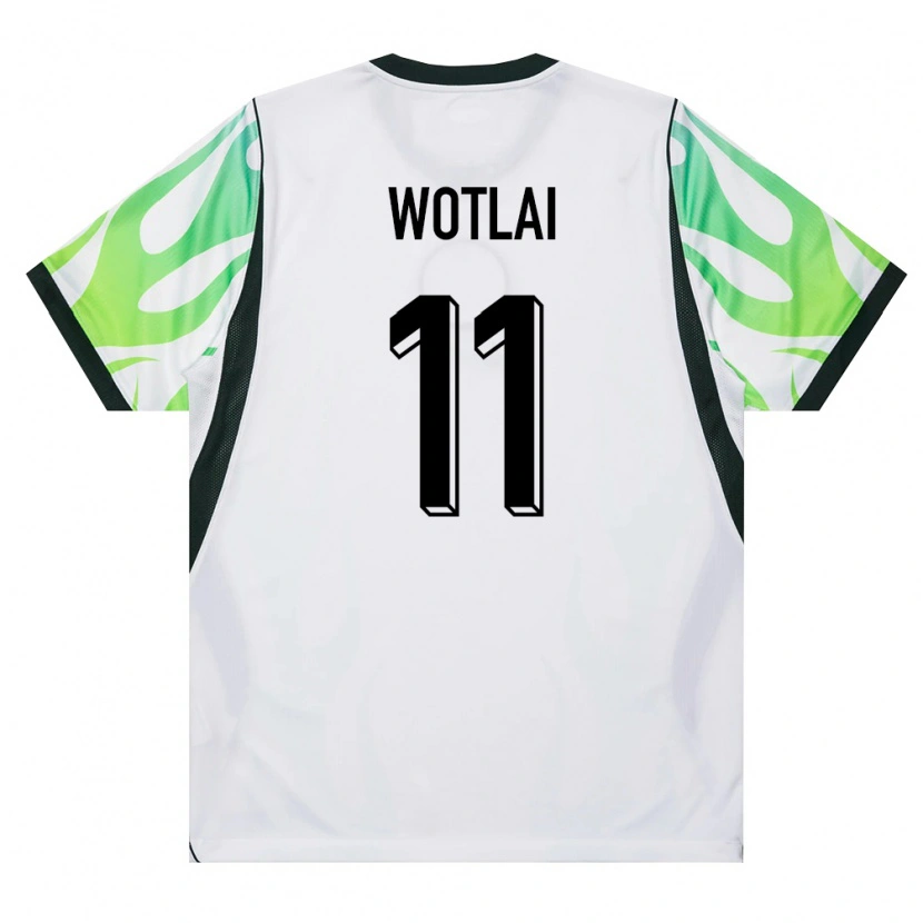 Danxen Dámské Nigérie Daniel Wotlai #11 Bílá Zelená Daleko Hráčské Dresy 26-28 Dres