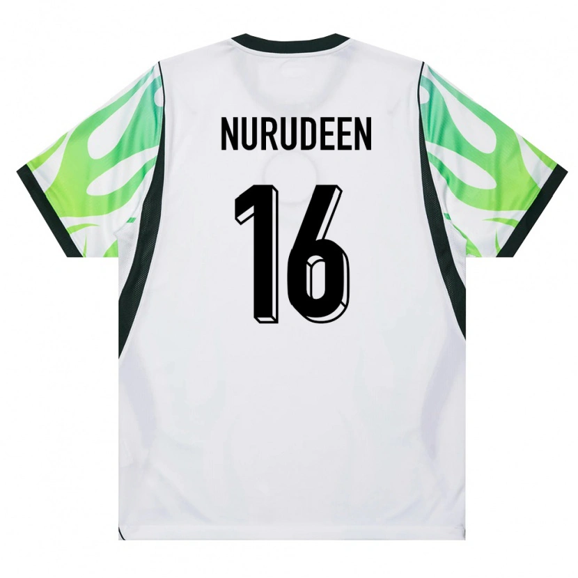 Danxen Dámské Nigérie Badmus Nurudeen #16 Bílá Zelená Daleko Hráčské Dresy 26-28 Dres