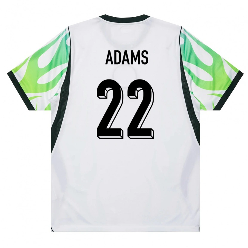Danxen Dámské Nigérie Akor Adams #22 Bílá Zelená Daleko Hráčské Dresy 26-28 Dres