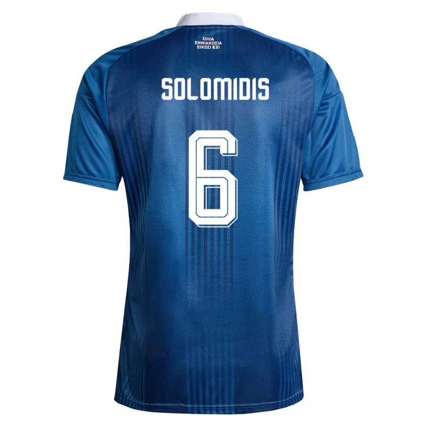 Danxen Dámské Řecko Fotios Solomidis #6 Námořnická Modrá Bílá Daleko Hráčské Dresy 26-28 Dres