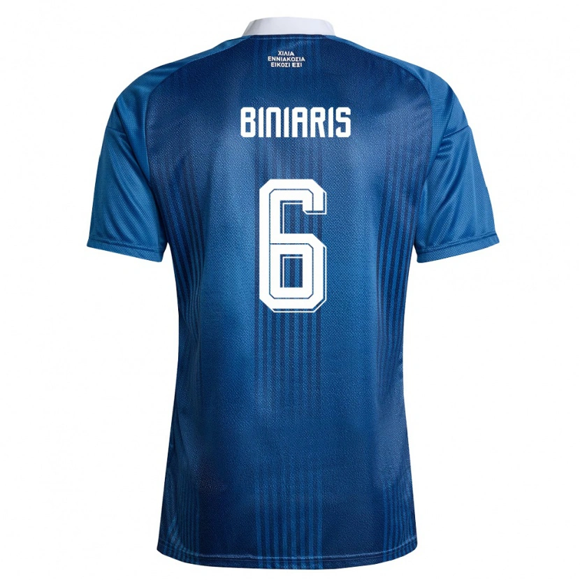 Danxen Dámské Řecko Panagiotis Biniaris #6 Námořnická Modrá Bílá Daleko Hráčské Dresy 26-28 Dres