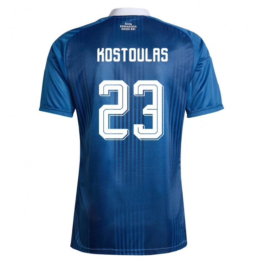 Danxen Dámské Řecko Konstantinos Kostoulas #23 Námořnická Modrá Bílá Daleko Hráčské Dresy 26-28 Dres