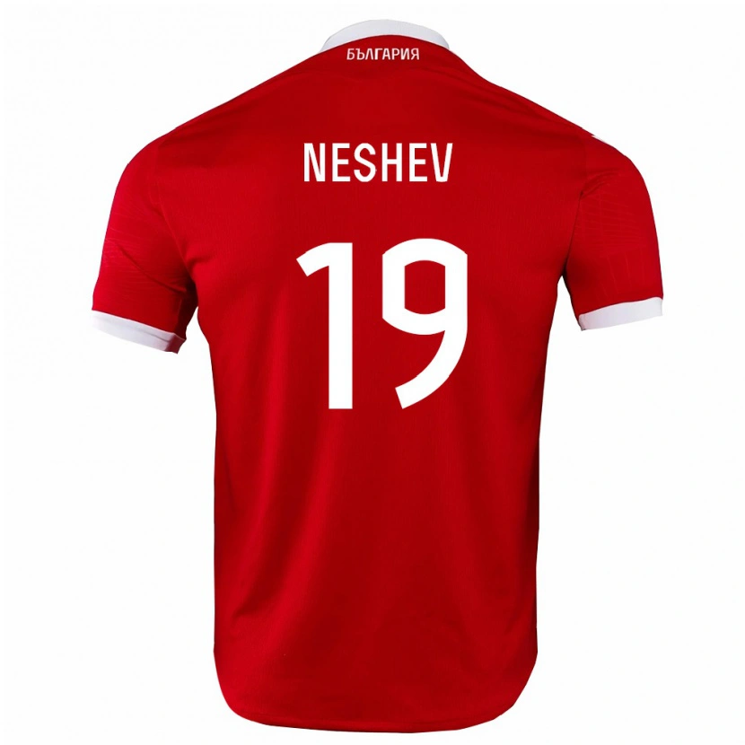 Danxen Dámské Bulharsko Andrey Neshev #19 Červená Bílá Daleko Hráčské Dresy 26-28 Dres