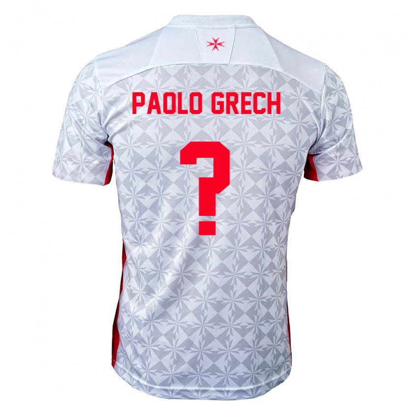 Danxen Dámské Malta Matteo Paolo Grech #0 Šedá Bílá Červená Daleko Hráčské Dresy 26-28 Dres