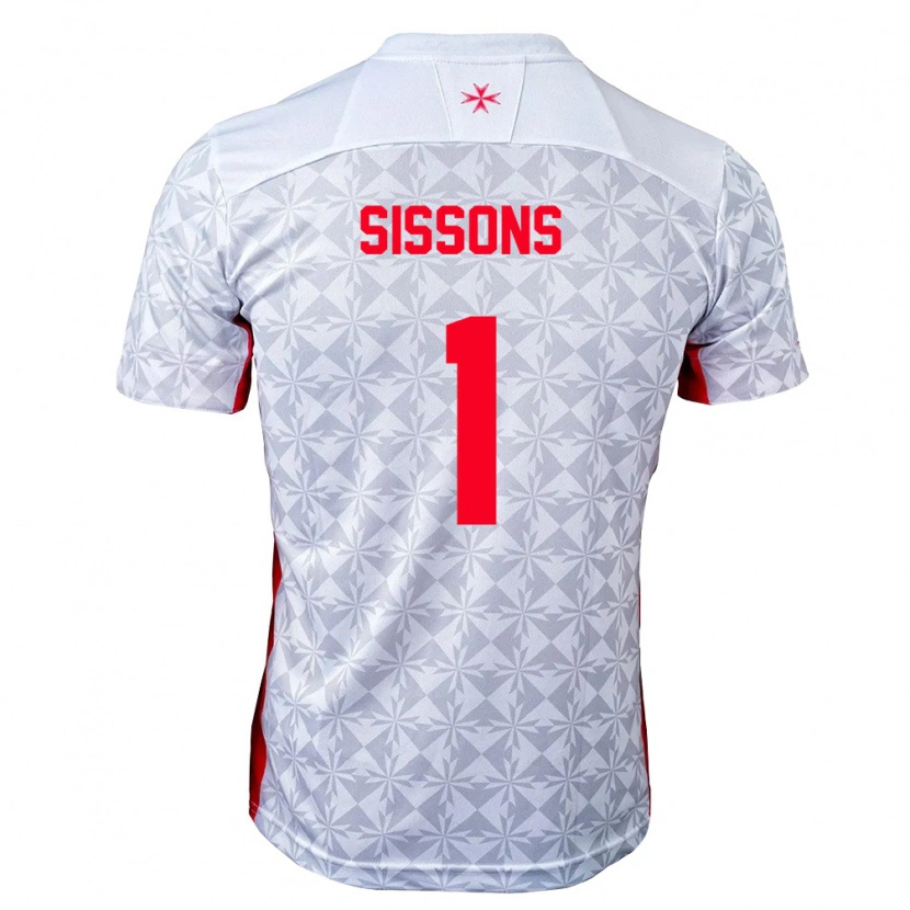 Danxen Dámské Malta James Sissons #1 Šedá Bílá Červená Daleko Hráčské Dresy 26-28 Dres