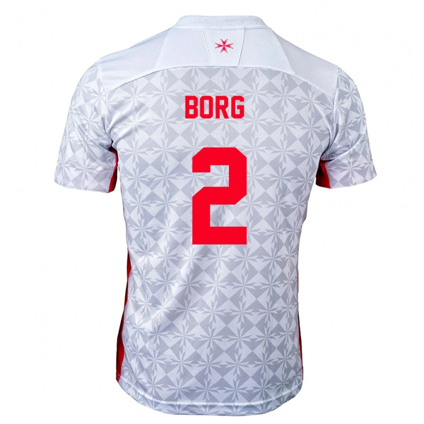 Danxen Dámské Malta Jean Borg #2 Šedá Bílá Červená Daleko Hráčské Dresy 26-28 Dres