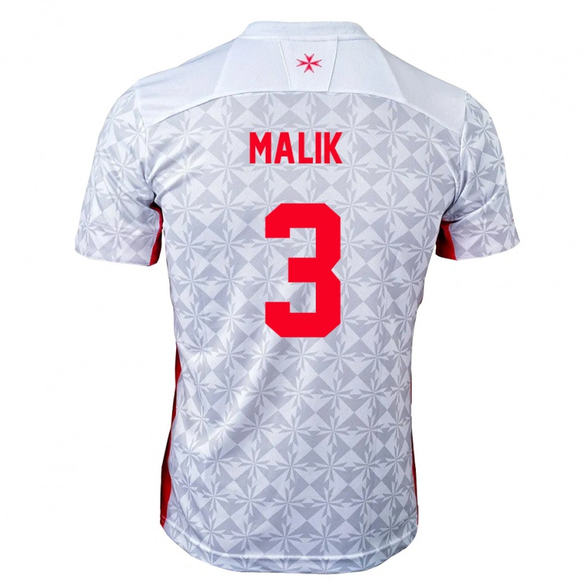 Danxen Dámské Malta Amin Malik #3 Šedá Bílá Červená Daleko Hráčské Dresy 26-28 Dres