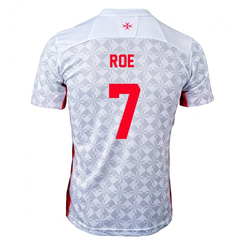 Danxen Dámské Malta Jayden Roe #7 Šedá Bílá Červená Daleko Hráčské Dresy 26-28 Dres