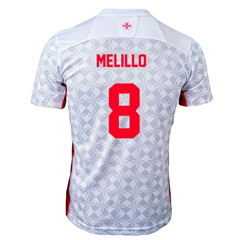 Danxen Dámské Malta Thomas Melillo #8 Šedá Bílá Červená Daleko Hráčské Dresy 26-28 Dres