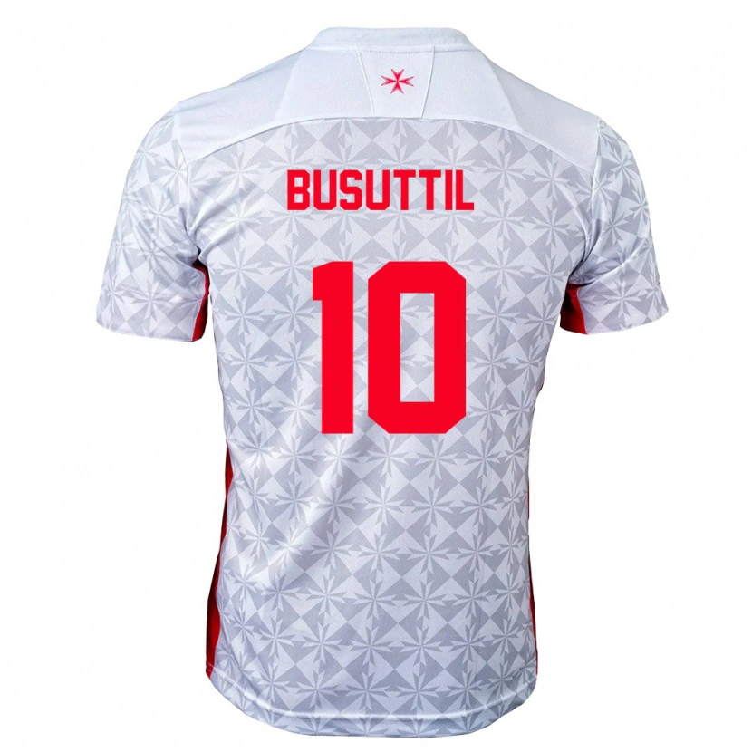 Danxen Dámské Malta Nicholas Busuttil #10 Šedá Bílá Červená Daleko Hráčské Dresy 26-28 Dres